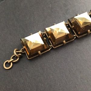 Jcrew bronze crystal mirrored bracelet